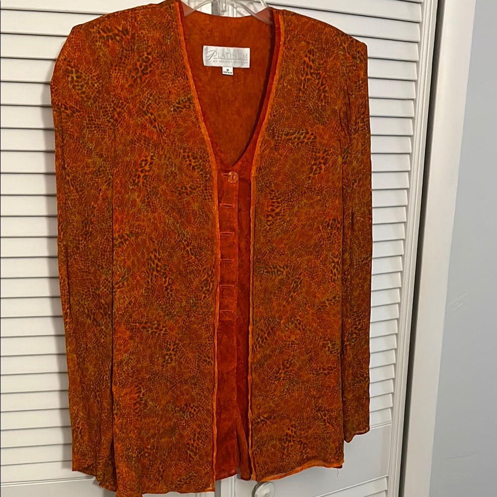Platinum by Dorothy Schoelen Vintage Top  100% Rayon SZ M